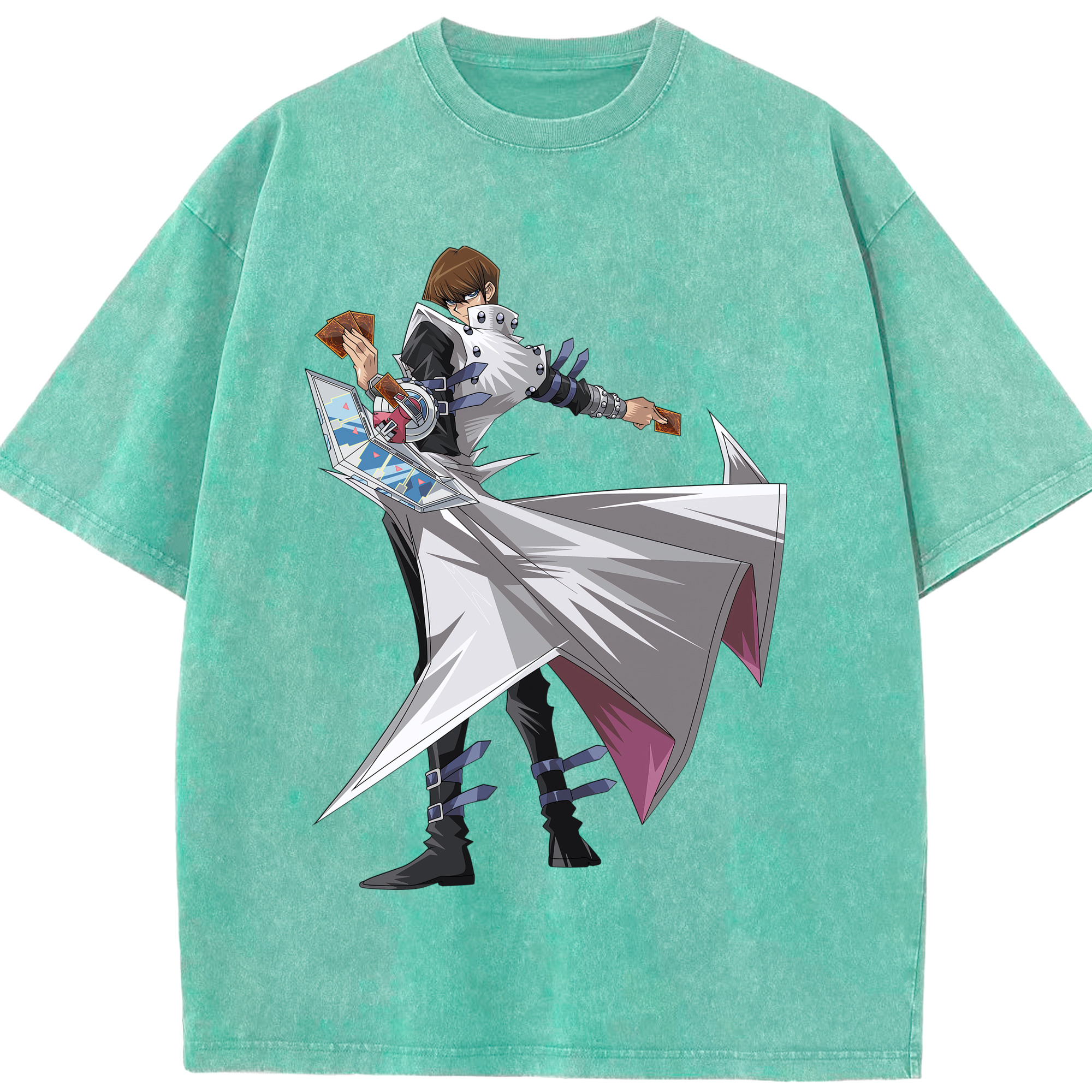 （画像用） 遊☆戯☆王 Yu-Gi-Oh! 綿100% ヴィンテージ風 半袖Tシャツ（フロントプリント）